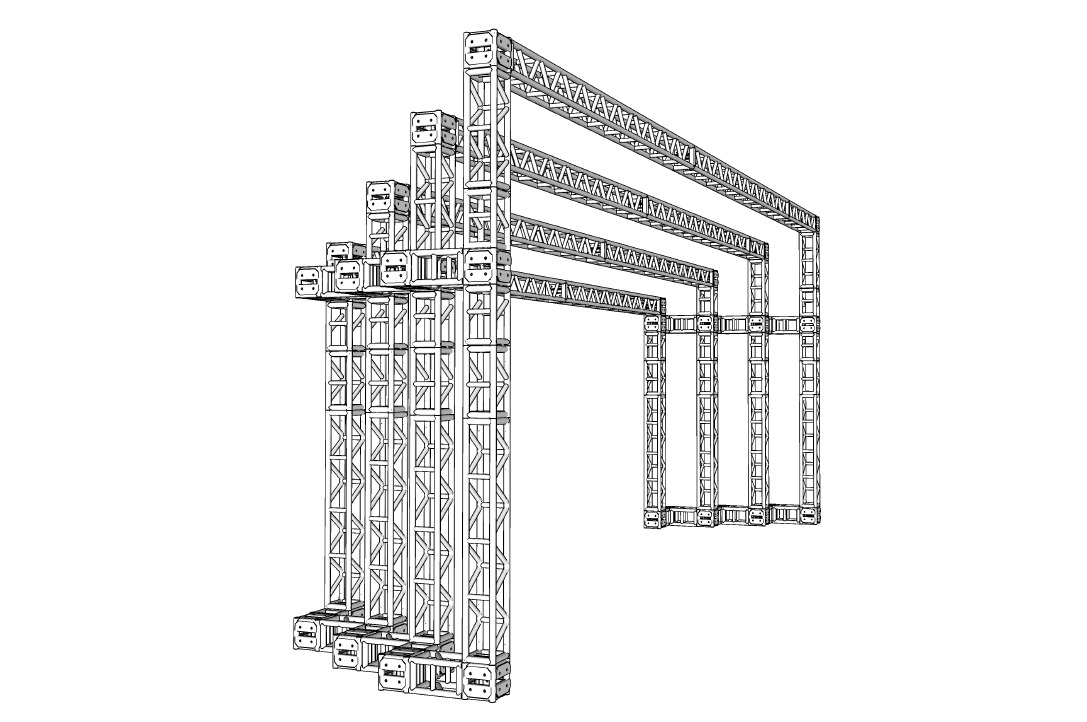 Desenho técnico pórtico túnel