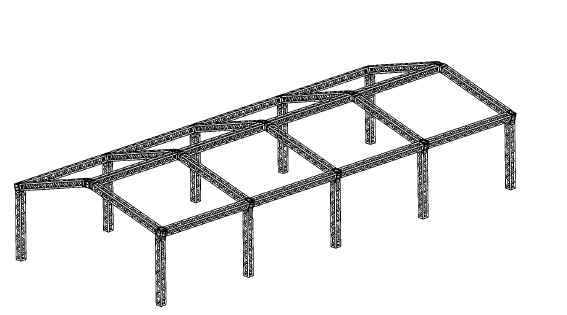 Desenho técnico tenda 10x20m